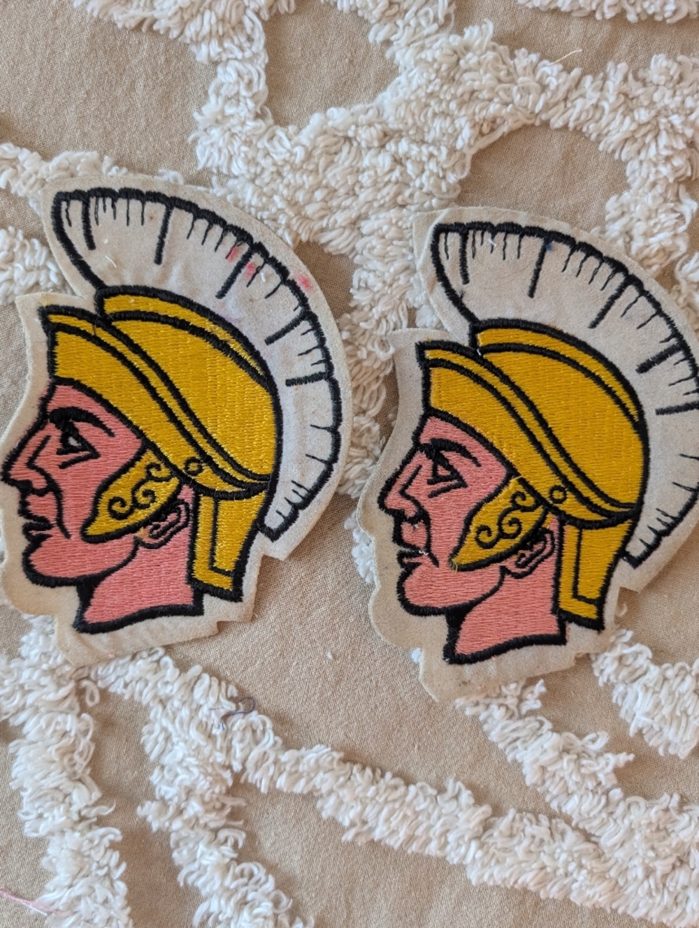 Vintage warrior soldier patch, two in lot